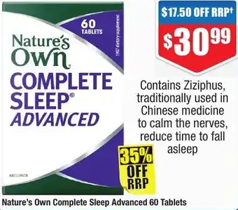 Chemist Warehouse Nature's Own Complete Sleep Advanced 60 Tablets offer
