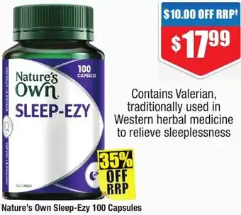 Chemist Warehouse Nature's Own Sleep-Ezy 100 Capsules offer