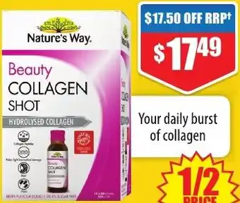 Chemist Warehouse Nature's Way Beauty Collagen Shots 10 x 50ml offer