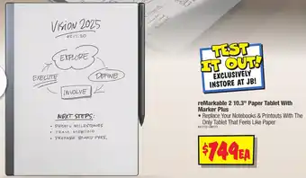 JB Hi-Fi remarkable 2 10.3" Paper Tablet With Marker Plus offer