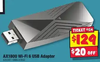 JB Hi-Fi AX1800 Wi-Fi 6 USB Adapter offer