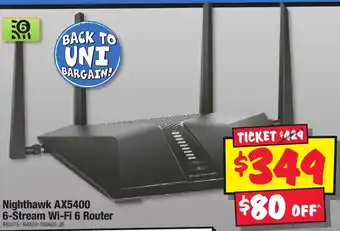 JB Hi-Fi Nighthawk AX5400 6-Stream Wi-Fi 6 Router offer