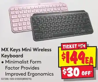 JB Hi-Fi MX Keys Mini Wireless keyboard offer