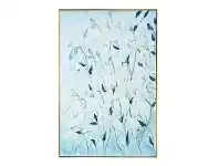 LivingStyles Serene Blue Flowers Framed Canvas Wall Art, 120cm offer