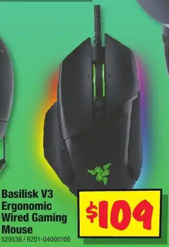 JB Hi-Fi Basilisk V3 Ergonomic Wired Gaming Mouse offer