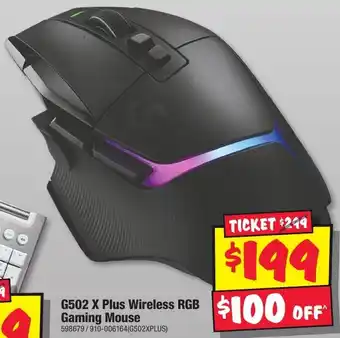 JB Hi-Fi G502 X Plus Wireless RGB Gaming Mouse offer
