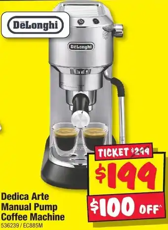JB Hi-Fi Dedica Arte Manual Pump Coffee Machine offer