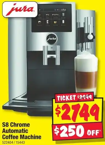S8 Chrome Automatic Coffee Machine