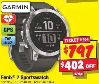 JB Hi-Fi Fenix 7 Sportswatch offer