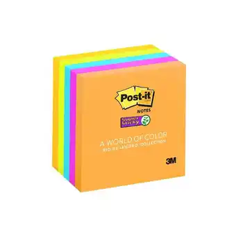 Australia Post Post-it super sticky recycled notes 'rio de janiero' 5 pack offer