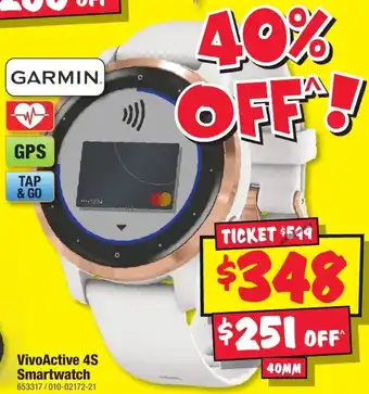 JB Hi-Fi VivoActive 4S Smartwatch offer