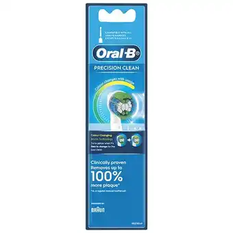 Woolworths Oral-B Precision Clean Replacement Brush Heads Pk 2 offer