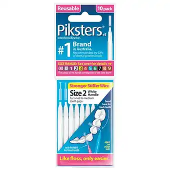 Woolworths Piksters Interdental Brushes Pk 10 offer