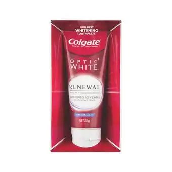 Woolworths Colgate Optic White Renewal Toothpaste 85g offer