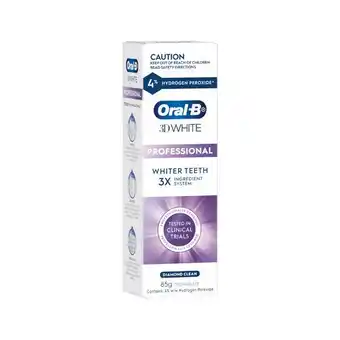 Woolworths Oral-B 3D White Professional Toothpaste 85g offer