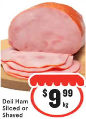 IGA Deli Ham Sliced or Shaved offer