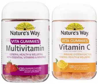 Coles Nature's Way Adult Vita Gummies Multivitamin or Vitamin C 120 Pack offer