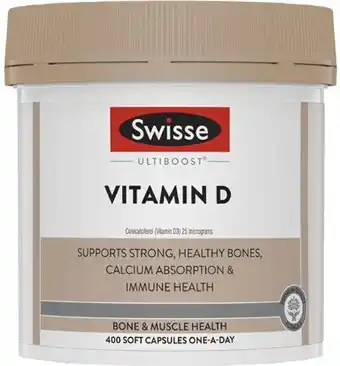 Coles Swisse Ultiboost Vitamin D Capsules 400 Pack offer