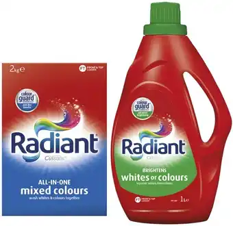 Coles Radiant Laundry Liquid 2 Litre or Powder 2kg offer