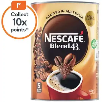 Woolworths Nescafe Blend 43 Instant Coffee 500g offer