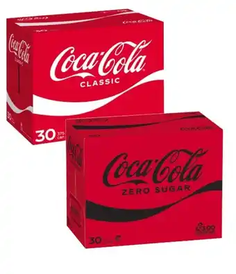 Coles Coca-Cola Soft Drink 30x375mL offer