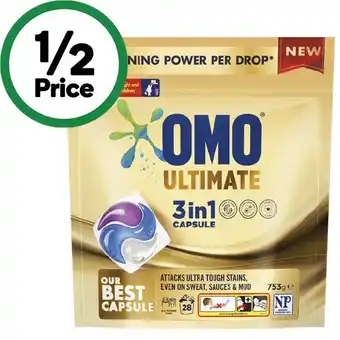 Woolworths OMO Ultimate Laundry Capsules Pk 28 offer