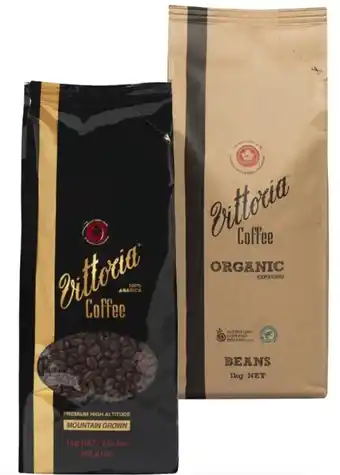 Coles Vittoria Mountain Grown or Organic Coffee Beans 1kg offer