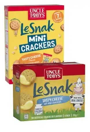 Coles Uncle Tobys Le Snak 132g or Le Snak Mini Crackers 119g offer