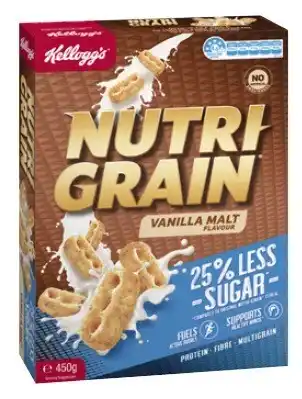 Coles Kellogg's Nutri Grain 25% Less Sugar 450g offer