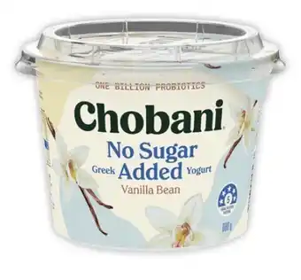 Coles Chobani No Sugar Added Greek Yogurt 680g offer
