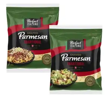 Coles Perfect Italiano Parmesan Cheese 125g offer