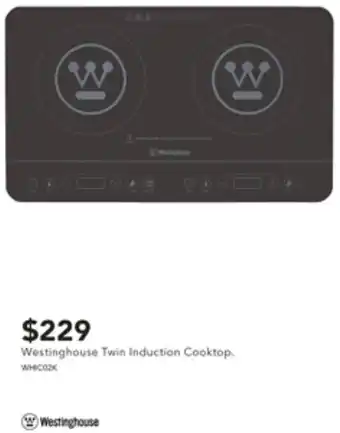 Harvey Norman Westinghouse Twin Induction Cooktop offer