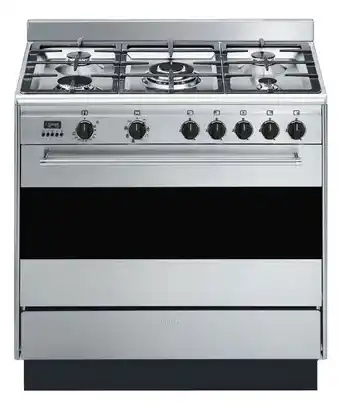 Designer Appliances Smeg 90cm 'classic' dual fuel anthracite freestanding cooker - stainless steel offer