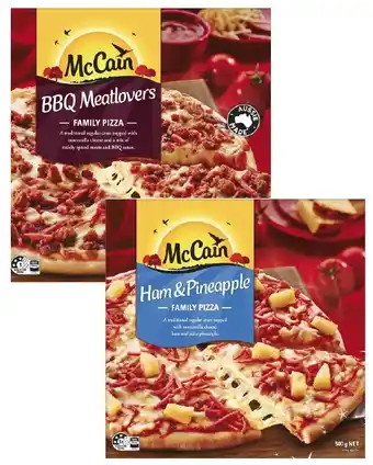 Coles McCain Family Pizza 490g-500g offer