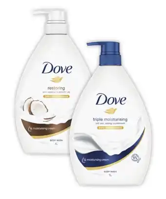 Coles Dove Body Wash 1 Litre offer