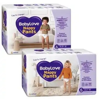 Coles BabyLove Jumbo Nappy Pants 42 Pack-56 Pack offer