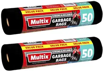 Coles Multix Garbage Bags Extra Wide 56 Litre 50 Pack offer