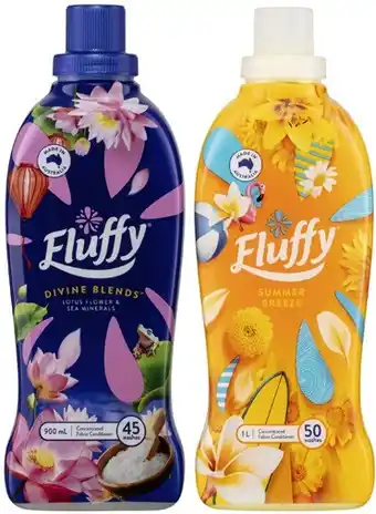 Coles Fluffy Concentrated Fabric Conditioner 900mL-1 Litre offer
