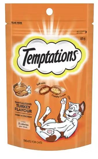 Coles Temptations Cat Treats 85g offer