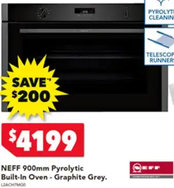 NEFF 900mm Pyrolytic Built-In Oven - Graphite Grey