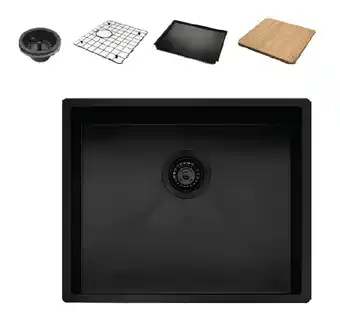 Designer Appliances Oliveri spectra black single bowl sink offer