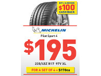 Bob Jane T-Marts Tyre - Michelin Pilot Sport 4 offer