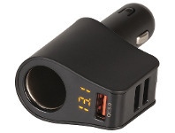 Jaycar Electronics USB Qualcomm 3.0 Car Adaptor with Voltmeter offer