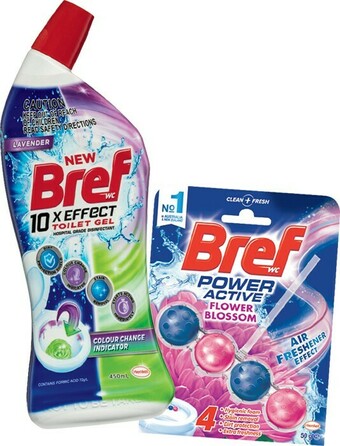 IGA Bref Power Active 50g, Duo Cubes 2x50g or Liquid Toilet Cleaner 450mL Selected Varieties offer