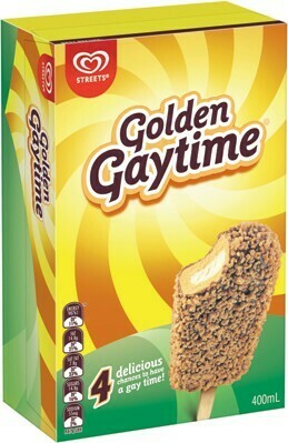 IGA Streets Golden Gaytime Ice Cream 4 Pack Selected Varieties offer