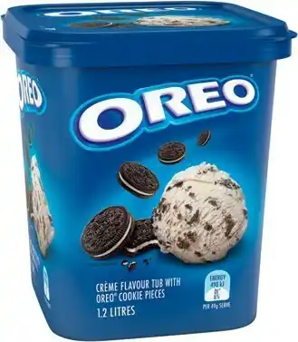IGA Cadbury or Oreo Ice Cream 1.2 Litre Selected Varieties offer