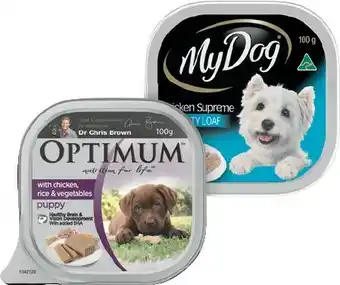 IGA My Dog or Optimum Wet Dog Food 85-100g Selected Varieties offer