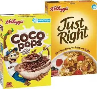 IGA Kellogg’s Coco Pops, Just Right Original or Froot Loops 285-460g offer