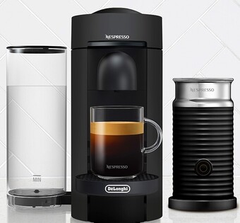Myer Nespresso by Delonghi VertuoPlus & Milk Capsule Coffee Machine* offer