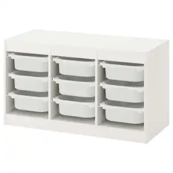 IKEA Trofast Storage combination with boxes, white/white, 99x44x56 cm offer
